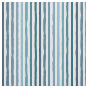 Hand-Drawn Stripes in Shades of Sea-Inspired Blue Fabric