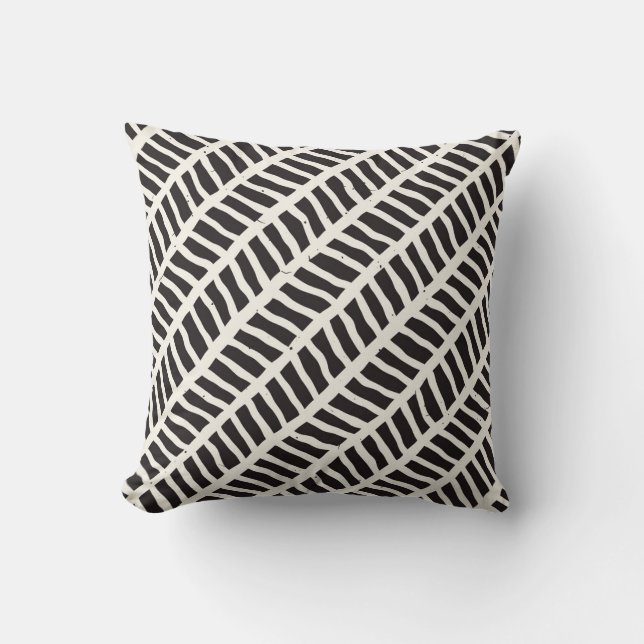 Hand drawn style seamless pattern. Abstract geomet Cushion (Front)