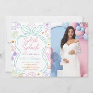 Hand Drawn Summer Pool Baby Shower Invitation