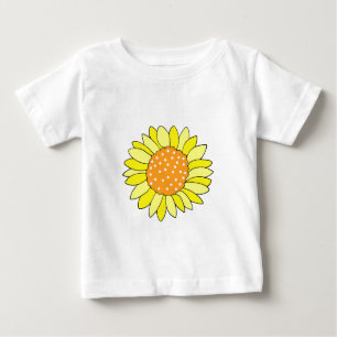 Hand Drawn Sunflower Baby T-Shirt
