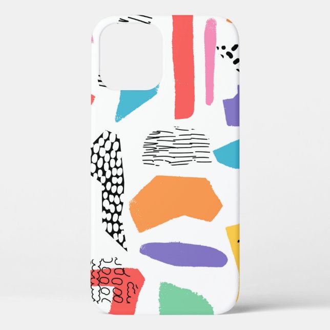 Hand drawn surface design. Artistic Memphis textur Case-Mate iPhone Case (Back)