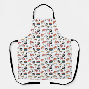 Hand-Drawn Sushi Mix Apron
