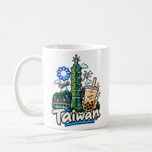 Hand Drawn Taiwan Travel Art Landmark Coffee Mug