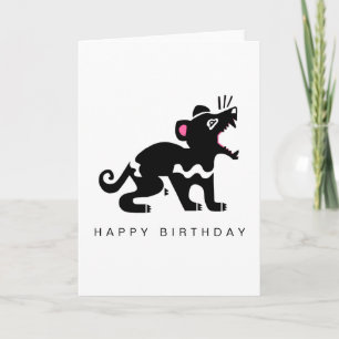 Hand drawn - Tasmanian DEVIL - Wildlife -  Card