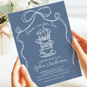 Hand Drawn Tea Bridal Shower Invitation
