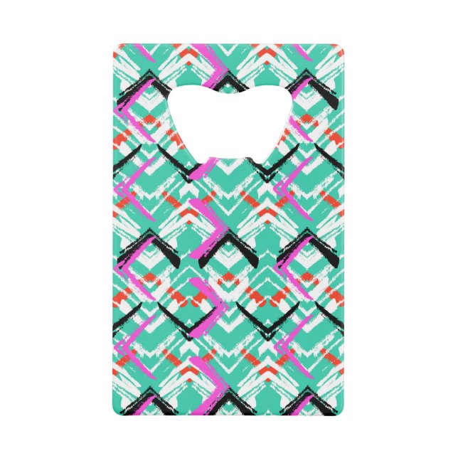 Hand Drawn Teal Zig Zag Pattern (Front)
