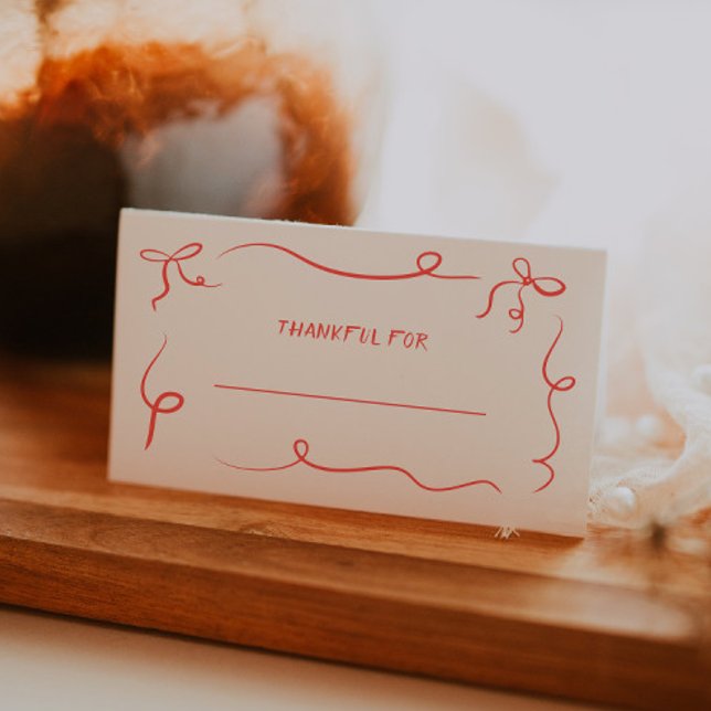Hand Drawn Thanksgiving Dinner Place Card (Creator Uploaded)