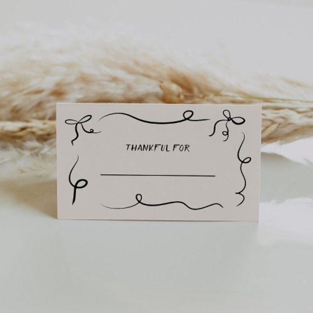 Hand Drawn Thanksgiving Dinner Place Card (Creator Uploaded)