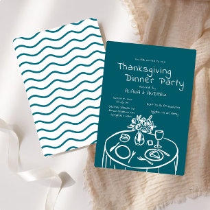 Hand Drawn Thanksgiving Dinner Scribble Invitation