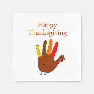 Hand Drawn Thanksgiving Turkey Napkin