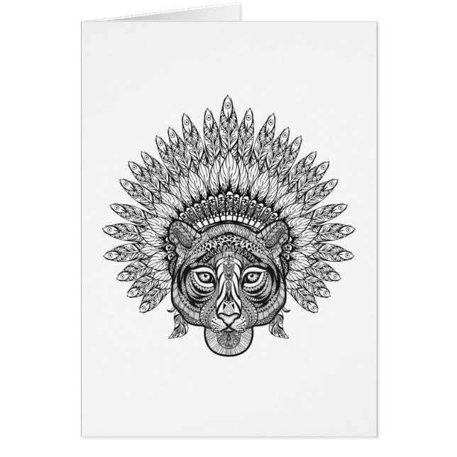 Hand Drawn Tiger In Style (Front)