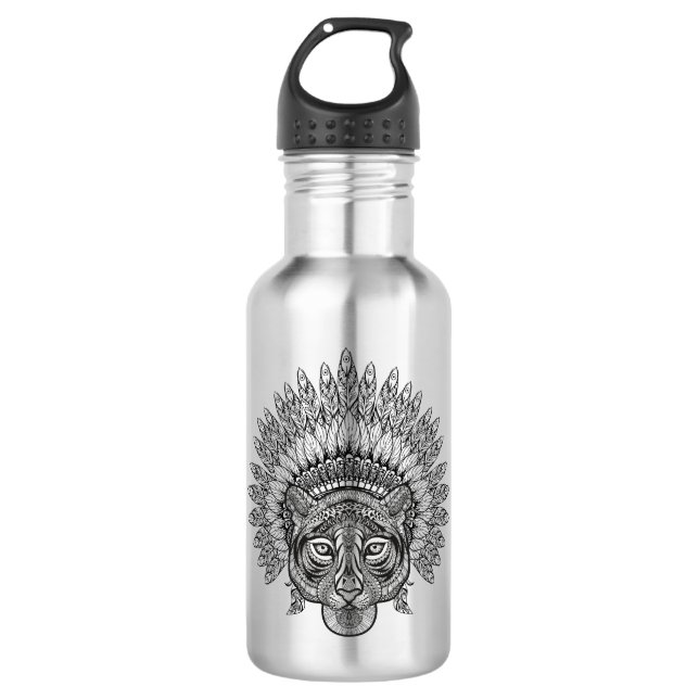 Hand Drawn Tiger In Style 710 Ml Water Bottle (Front)