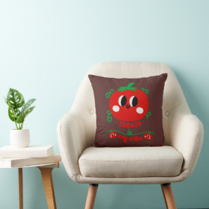 Hand-drawn Tomato Is My Vibe Cushion