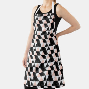 Hand Drawn Triangle Geometric Pattern Apron