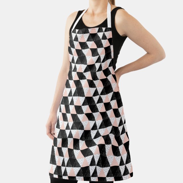 Hand Drawn Triangle Geometric Pattern Apron (Insitu)