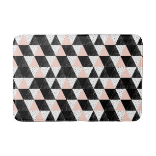 Hand Drawn Triangle Geometric Pattern Bath Mat