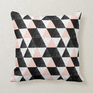 Hand Drawn Triangle Geometric Pattern Cushion