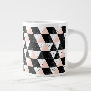 Hand Drawn Triangle Geometric Pattern Large Coffee Mug