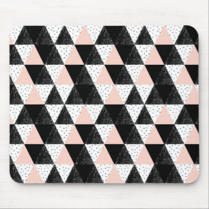 Hand Drawn Triangle Geometric Pattern Mouse Pad