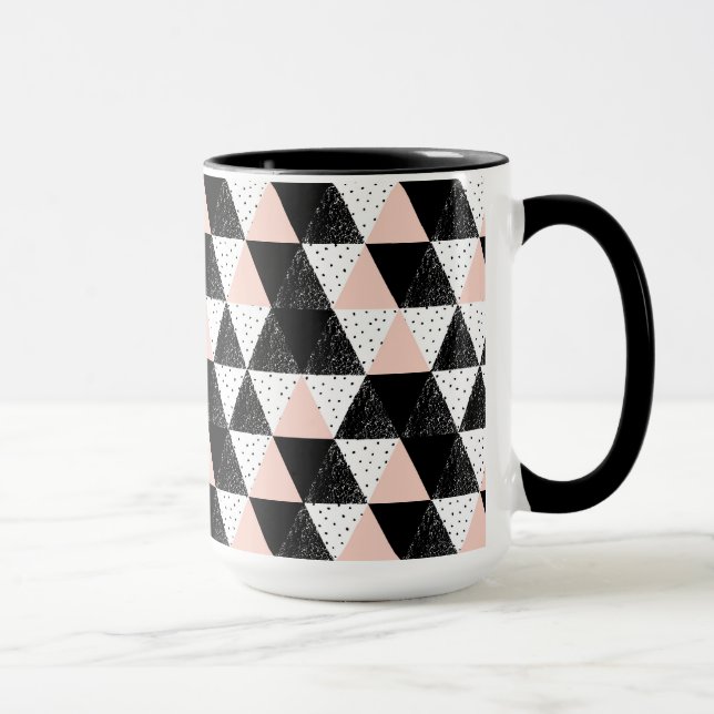 Hand Drawn Triangle Geometric Pattern Mug (Right)
