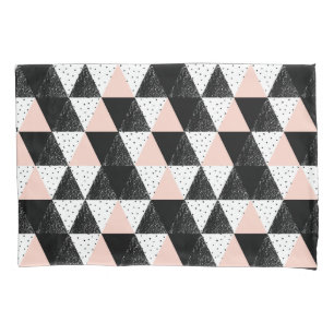 Hand Drawn Triangle Geometric Pattern Pillowcase