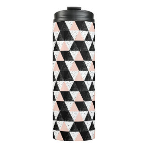 Hand Drawn Triangle Geometric Pattern Thermal Tumbler