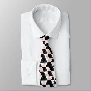 Hand Drawn Triangle Geometric Pattern Tie
