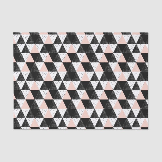 Hand Drawn Triangle Geometric Pattern Tissue Paper (Front)