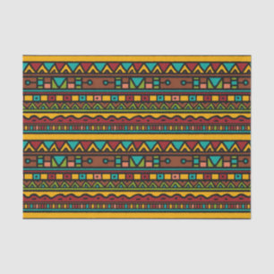 Hand Drawn Tribal Pattern Earth Tones Tissue Paper