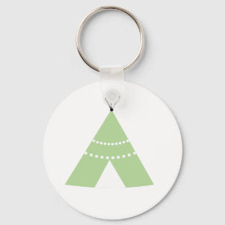 Hand-drawn tribal teepee. key ring