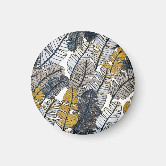 Hand Drawn: Tropical Leaves Magnet (Front)