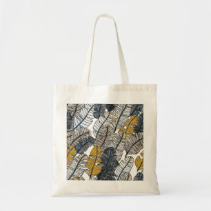 Hand Drawn: Tropical Leaves Tote Bag