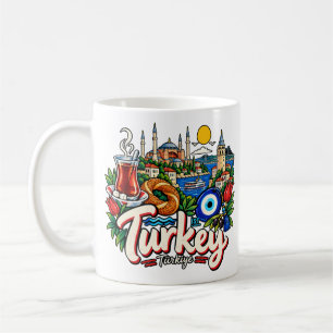 Hand Drawn Turkey Travel Art Landmark Coffee Mug