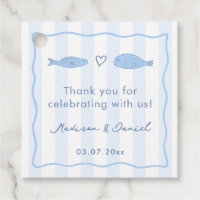 Hand-drawn Two Less Fish Sea Couples Bridal Shower