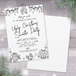 Hand Drawn Ugly Sweater Christmas Party Invitation
