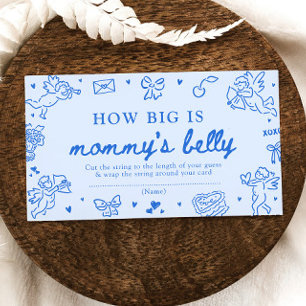 Hand Drawn Valentine How Big is Mommy's Belly Game Enclosure Card