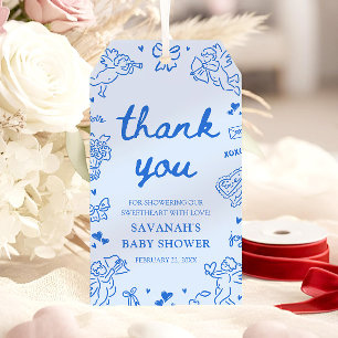 Hand Drawn Valentine Little Sweetheart Baby Shower Gift Tags