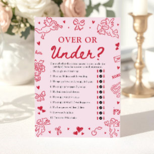 Hand Drawn Valentine Over Or Under Bridal Shower Invitation