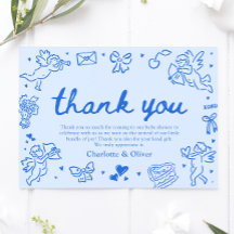 Hand Drawn Valentine Sweetheart Thank you card