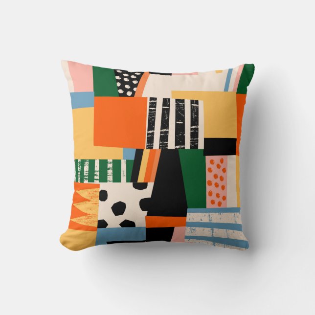 Hand drawn various shapes. Abstract contemporary s Cushion (Front)