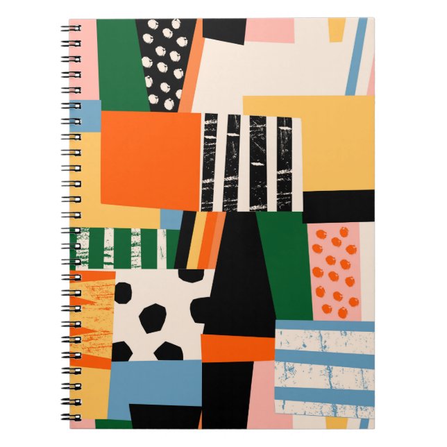 Hand drawn various shapes. Abstract contemporary s Notebook (Front)