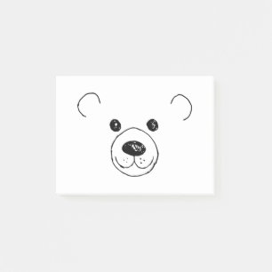 Hand Drawn Very Cute bear The Cutest Bear Art Post-it Notes