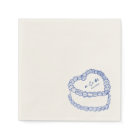 Hand Drawn Vintage Cake Blue Whimsical Wedding