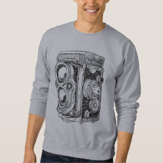 Hand-drawn vintage camera sweatshirt