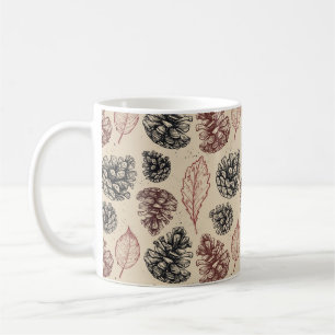Hand drawn vintage illustrations. Seamless pattern Coffee Mug