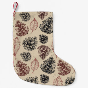 Hand drawn vintage illustrations. Seamless pattern Small Christmas Stocking