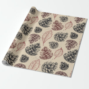 Hand drawn vintage illustrations. Seamless pattern Wrapping Paper