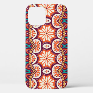Hand-drawn, vintage Islamic decorative elements. iPhone 12 Case