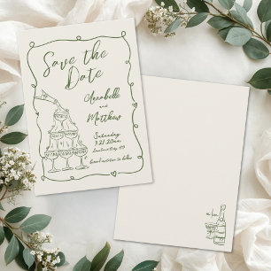 Hand Drawn Vintage Wedding Save The Date