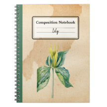 Hand Drawn Wake Robin Personalised Composition